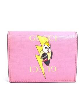 Auth Gucci Bifold Wallet Pink Leather - #284523G21B
